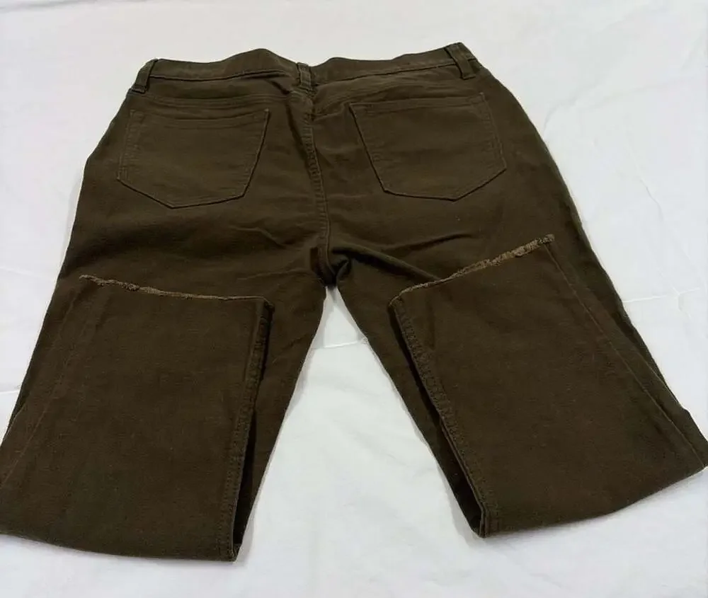 Banana Republic Travel Jean Slim Fit Olive Brown Pants 32x22